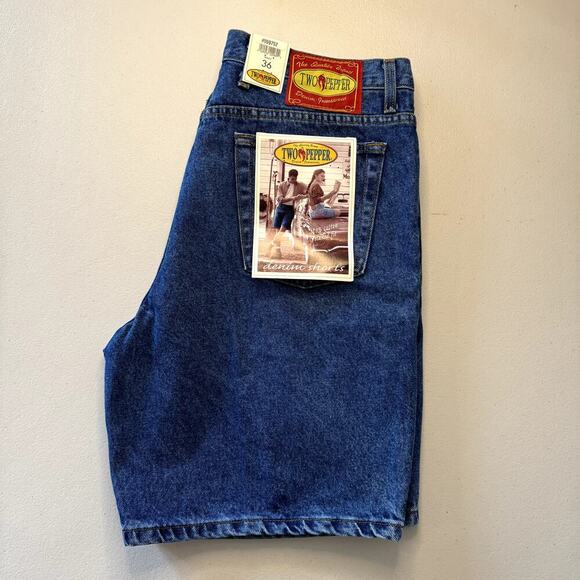 VTG NWT Two Pepper Jean Shorts Men's 36 90s - Picture 3 of 3